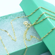 Load image into Gallery viewer, Authentic 10K Solid Yellow Gold 1mm Singapore Chain Necklace
