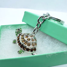 Load image into Gallery viewer, Jeweled Tortoise Multi-Color Key Chain Keyring
