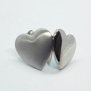 925 Sterling Silver Simple Heart Locket for Pictures with/out Necklace