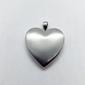 925 Sterling Silver Simple Heart Locket for Pictures with/out Necklace