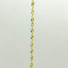 Load image into Gallery viewer, Authentic 10K Solid Yellow Gold 1mm Singapore Chain Necklace
