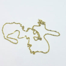 Load image into Gallery viewer, Authentic 10K Solid Yellow Gold 1mm Singapore Chain Necklace
