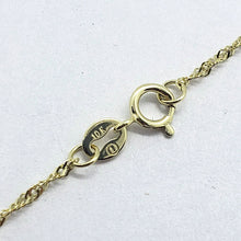 Load image into Gallery viewer, Authentic 10K Solid Yellow Gold 1mm Singapore Chain Necklace
