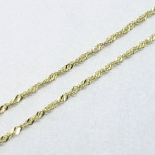 Load image into Gallery viewer, Authentic 10K Solid Yellow Gold 1mm Singapore Chain Necklace
