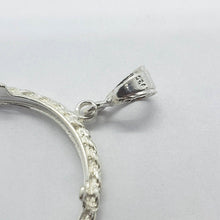 Load image into Gallery viewer, 925 Sterling Silver 2oz Pancho Villa Rope Bezel Prong Back Diamond Cut for 47mm Coins
