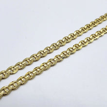 Load image into Gallery viewer, 14K Solid Yellow Gold 4.6mm Concave Mariner Chain Necklace
