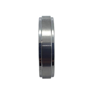 Tungsten Carbide Satin Center Recessed Edges 5.5mm Wedding Band Ring