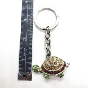 Jeweled Tortoise Multi-Color Key Chain Keyring