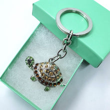 Load image into Gallery viewer, Jeweled Tortoise Multi-Color Key Chain Keyring
