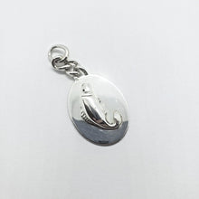 Load image into Gallery viewer, 925 Sterling Silver Oval Fish Pendant Tag Key Ring
