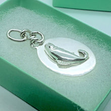 Load image into Gallery viewer, 925 Sterling Silver Oval Fish Pendant Tag Key Ring
