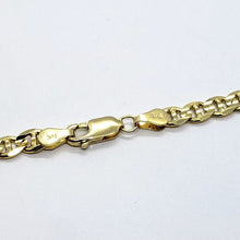 Load image into Gallery viewer, 14K Solid Yellow Gold 4.6mm Concave Mariner Chain Necklace
