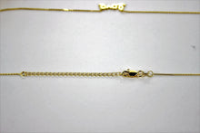Load image into Gallery viewer, 14K Real Yellow Gold Small 'love' Pendant with Rolo Chain Adjustable 16" or 18"
