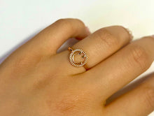 Load image into Gallery viewer, 14K Solid Rose Gold Dainty Smile Face Ring Band
