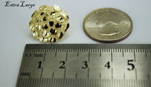 Load image into Gallery viewer, 14K Gold Authentic Nugget Round Diamond Cut Stud Earrings for Men Women
