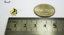 Load image into Gallery viewer, 14K Gold Authentic Nugget Round Diamond Cut Stud Earrings for Men Women
