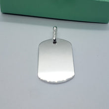 Load image into Gallery viewer, 925 Sterling Silver Plain Simple Dog Tag Pendant
