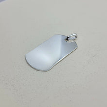 Load image into Gallery viewer, 925 Sterling Silver Plain Simple Dog Tag Pendant
