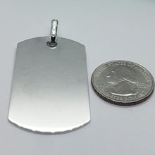 Load image into Gallery viewer, 925 Sterling Silver Plain Simple Dog Tag Pendant
