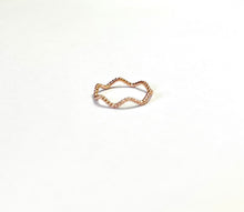 Load image into Gallery viewer, 14K Solid Gold Handmade Dainty Wavy Beaded Ring Band
