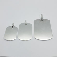 Load image into Gallery viewer, 925 Sterling Silver Plain Simple Dog Tag Pendant
