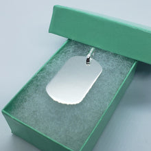 Load image into Gallery viewer, 925 Sterling Silver Plain Simple Dog Tag Pendant
