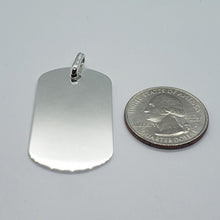 Load image into Gallery viewer, 925 Sterling Silver Plain Simple Dog Tag Pendant
