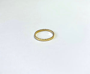 14K Solid Gold Handmade Flat Circle Ring Band