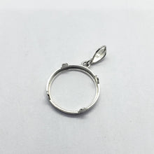 Load image into Gallery viewer, 925 Sterling Silver Diamond Cut Rope Edge Bezel for 22 mm Coins Prong Back
