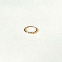 Load image into Gallery viewer, 14K Solid Gold Handmade Sideways Cross Ring Band
