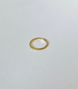 14K Solid Gold Handmade Thin Coin Edges Ring Band