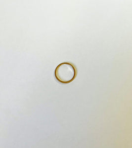 14K Solid Gold Handmade Thin Coin Edges Ring Band