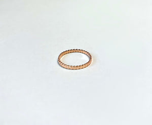 14K Solid Gold Handmade Flat Circle Ring Band