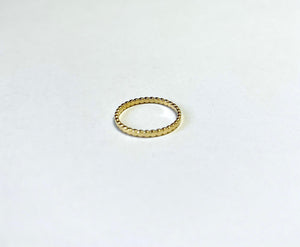 14K Solid Gold Handmade Flat Circle Ring Band