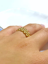 Load image into Gallery viewer, 14K Solid Gold Handmade Brick Chain 6mm Ring Band
