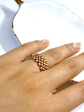 Load image into Gallery viewer, 14K Solid Gold Handmade Brick Chain 8mm Ring Band
