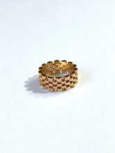 Load image into Gallery viewer, 14K Solid Gold Handmade Brick Chain 8mm Ring Band
