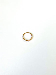 14K Solid Gold Handmade Sideways Cross Ring Band