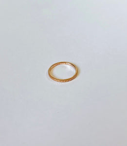 14K Solid Gold Handmade Thin Coin Edges Ring Band