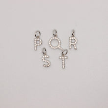 Load image into Gallery viewer, 925 Sterling Silver with CZ 26-Alphabet Initial Pendant
