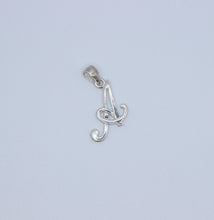 Load image into Gallery viewer, 925 Sterling Silver Fancy Cursive Initial Pendant
