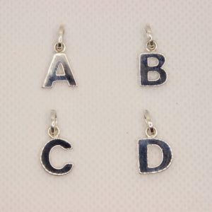 925 Sterling Silver Arial Bold Initial Pendant