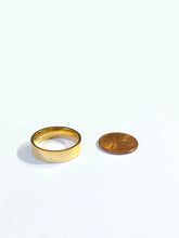 Load image into Gallery viewer, 14K Solid Yellow Gold Plain Flat Wedding Engagement Ring Band
