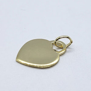 14K High Polished Simple Heart Pendant