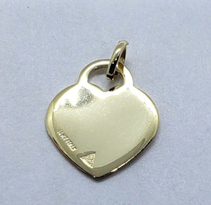 14K High Polished Simple Heart Pendant