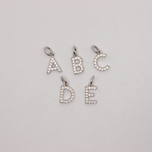 Load image into Gallery viewer, 925 Sterling Silver with CZ 26-Alphabet Initial Pendant
