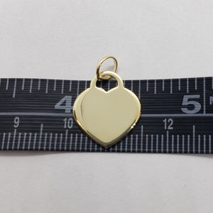 14K High Polished Simple Heart Pendant