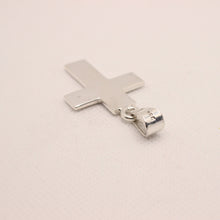 Load image into Gallery viewer, 925 Sterling Silver Simple Flat Wide Cross Pendant 33mm
