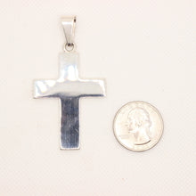 Load image into Gallery viewer, 925 Sterling Silver Simple Flat Cross Pendant 46.8mm
