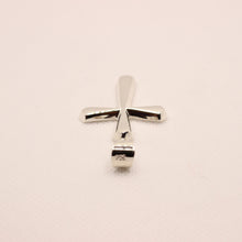 Load image into Gallery viewer, 925 Sterling Silver Simple Beveled Edge Rhombus Shape Cross Pendant
